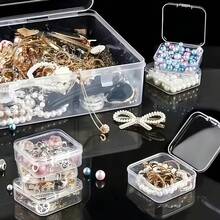 1pc Transparent Divided Storage Box With Removable Sealed Small Containers, Thickened Plastic Visible Dust-Proof And Moisture-Proof, With Handle For Easy Movement, Can Store Jewelry, Hardware, Dried Goods, Desktop Clutter, Home And Office Organization Essential - Multicolor - View 6