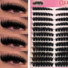 Linna New False Eyelash Clusters, D-Curl Voluminous Fluffy Cat Eye False Eyelashes, 5D Cluster Lashes Reusable For Daily, Workplace, Party And Other Occasions | Cartoon Lashes | Lashes | Eyelashes | Lash Clusters - D - View 1