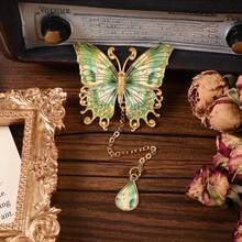1pc Vintage Butterfly Floral Hollow Metal Bookmark With Pendant, Page Marker Bookmark Divider, Suitable For Home Office Study, Ideal Gift For Book Lovers, Aesthetic Decorative Stationery - 1Pc - View 10
