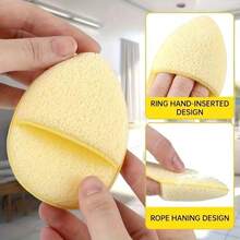 6pcs Facial Sponge Set, Colorful Cleansing Puffs For Daily Face Washing, Soft Reusable Makeup Remover Pads And Exfoliating Pads With Mud Mask Applicator - Multicolor - View 3