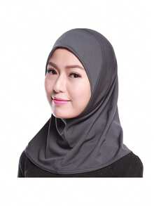 7 Stücke graue modische muslimische Mini-Hijabs für Frauen - Grau - Übersicht 3