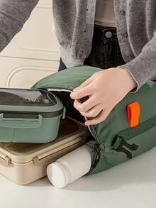 1pc Minimalist Insulated Lunch Box Bag, Multi-Functional Handheld Bento Bag, Waterproof & Wear-Resistant Storage Bag For Office, School And Outdoor Picnic, Large Capacity Travel Essential For Office Workers And Students - Multicolor - View 5