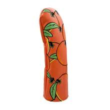 Creative Full-Print Orange Embroidered Golf Club Headcover, Vibrant Fruit Style Design, Lively Energetic Golf Accessory - Orange - View 6