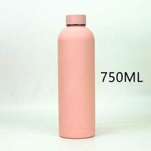 17/25oz500/750ml Stainless Steel American Style Narrow Mouth Cup, Portable Vacuum Insulated Water Bottle, Outdoor Sports Frosted Sports Flask With Large Capacity - Multicolor - View 29