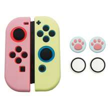 2 piezas Funda protectora + 4 piezas Juego de tapas para joystick, compatible con controles Joy-Con de Switch y Switch OLED, anti-caída, anti-explosión, anti-deslizante, anti-arañazos, anti-sudor, diseño ergonómico que mejora la sensación de control de juego - 2 fundas protectoras + 4 tapas para joysticks - Ver 20