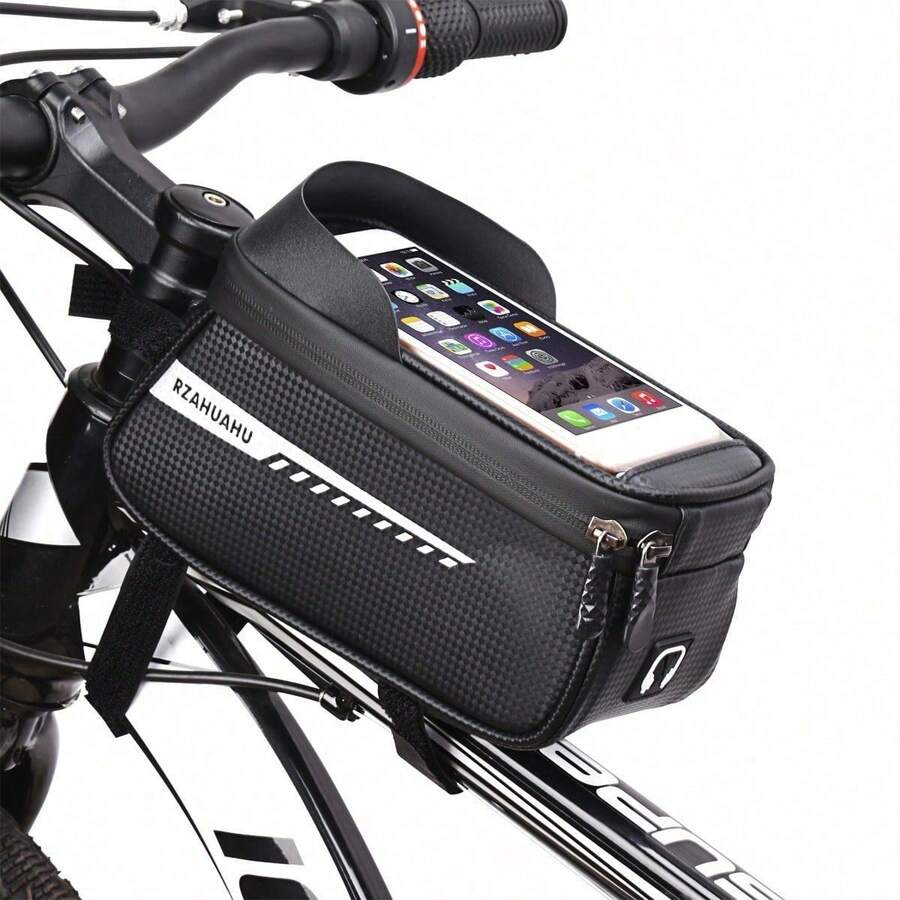 Waterproof Bicycle Front Frame Bag With Touchscreen Sun Visor, Bicycle Storage And Phone Holder Suitable For Mountain Bikes - Multicolor - View 1