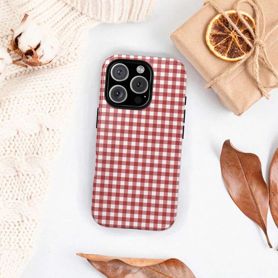 Colorful Checkerboard Pattern Phone Case, Compatible With  16 Pro Max, 15 Pro, 14 Plus,  13 Pro Max, 12, 11 - White 3 - View 1
