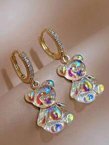 1 Pair Cartoon Bear Pendant Earrings, Suitable For Daily Wear, Holiday And Party Gifts - Multicolor - View 1