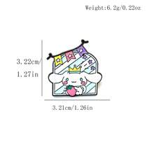 SANRIO 1件可愛卡通胸針，金屬徽章，柔軟甜美貓咪合金胸針，包包配件針 - 彩色 - 查看 12