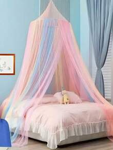 Princess Mosquito Net Bed Canopy Tent, Elegant Dome Girls Mosquito Net, Suitable For Twin/Full/Queen/King Size Beds, Room Decor Curtain, Universal For Baby Cribs And Adult Beds, Easy Ceiling Installation - A - View 7