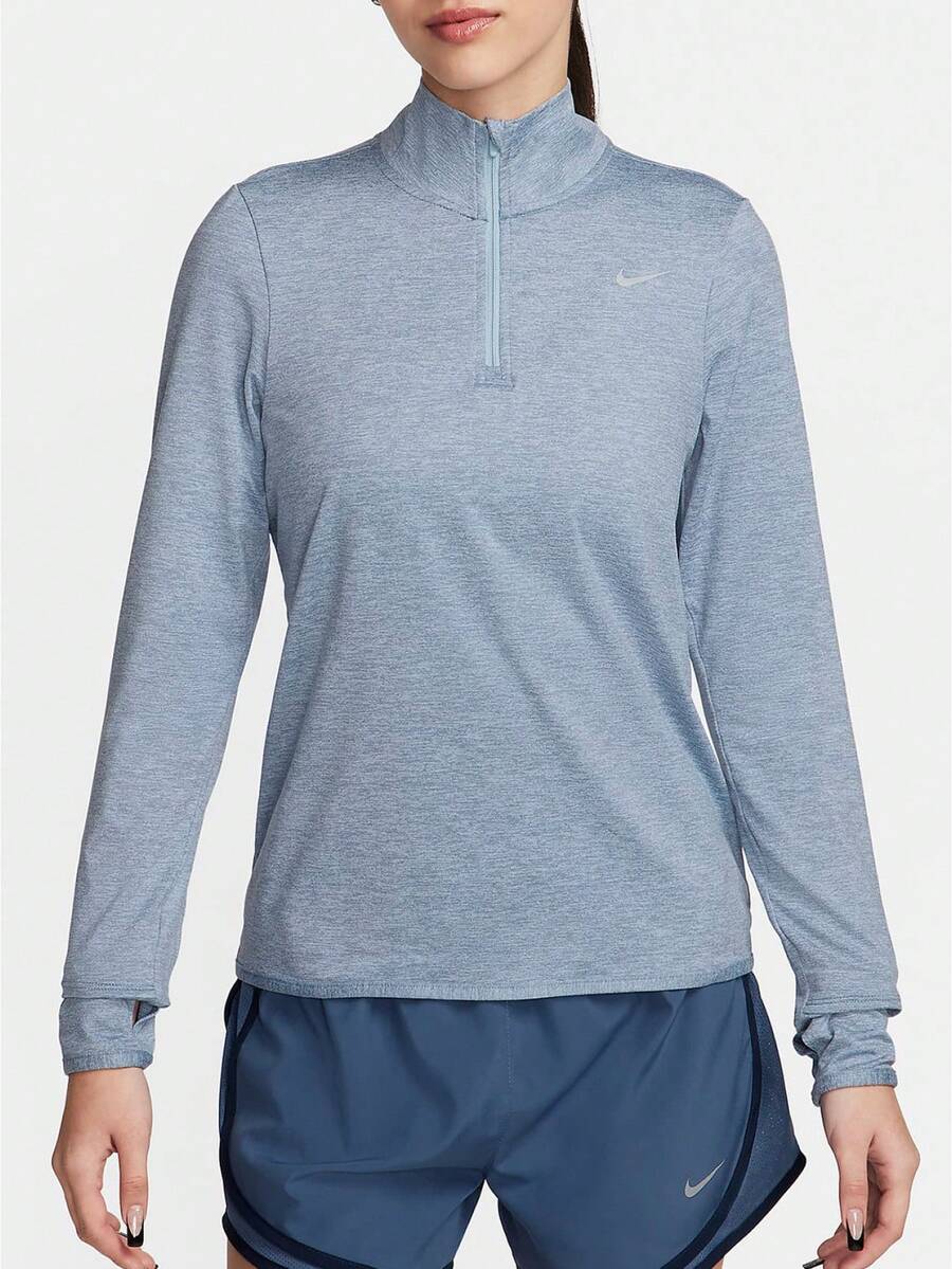 Nike Authentic New Season Women's Running Sports Half-Zip Long Sleeve T-Shirt FB4317-440 - FB4317-440 - View 1
