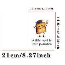 1PC-Graduation Blessing Card With Envelope "Cheers To Your Graduation", Congratulations Card, Graduation Gift Card, Ideal Graduation Gift For Anyone - A - View 2