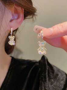 1 Pair Cartoon Bear Pendant Earrings, Suitable For Daily Wear, Holiday And Party Gifts - Multicolor - View 2