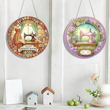 4pcs Sewing Machine Pattern Diamond Painting Desktop Set 5D DIY Diamond Art Tabletop Decor Gemstone Inlay Craft Home Bedroom Countertop Decoration - View 4