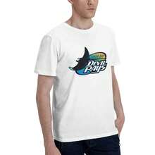 Tam-Pa-Bay-Rays Men's T-Shirt, Soft And Stretchy Cotton, Round Neck, Comfortable Slim Fit, Breathable And Durable, Basic For Everyday Wear, Office Or Casual Outings - 白色 - 查看 5