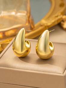 2-18pcs Set Anting-Anting Multi-18 Buah, Cocok untuk Pemakaian Sehari-hari, Acara Kumpul-kumpul, Perjalanan dan Pakaian Liburan - Emas - View 9