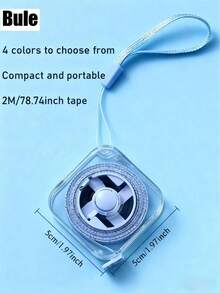 1pc 2m/6ft Flexible Tape Measure With Retractable Locking Mechanism And Clear Cm/Inch Scale, Ergonomic Handle Body Measuring Tape, Portable Sewing Tape Measure For Fabric And DIY Projects - Multicolor - View 14