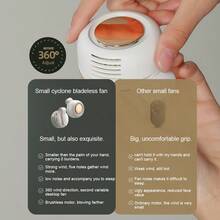 1pc Mini Whirdwind Portable Charging Fan Waist Clip Mini Whirlwind Fan 3-Speed Handsfree Silent Strong Wind - Multicolor - View 3