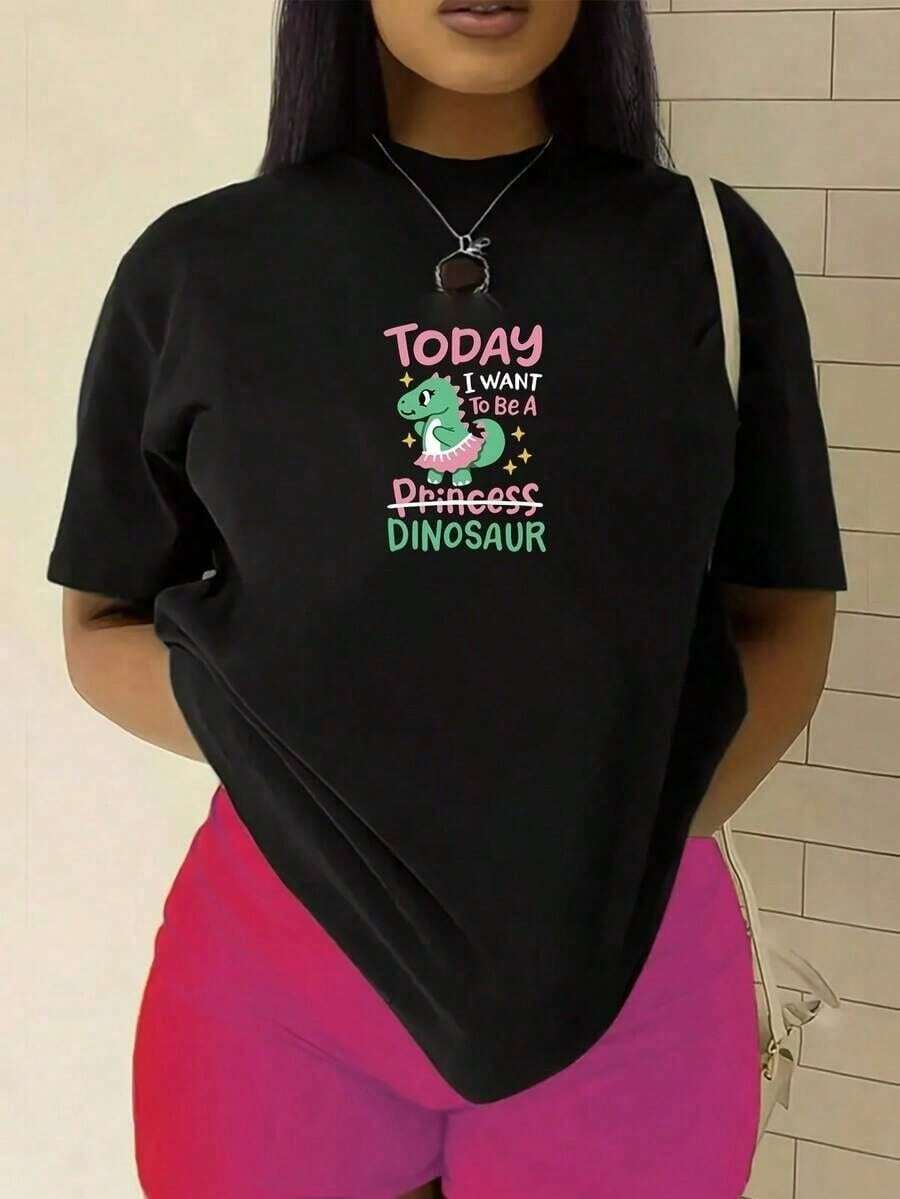 ara Mujer, Top Casual, Cómoda, Holgada, Adecuada para Salidas Informales, Viajes, Playa, Escuela, Trabajo desde Casa y Actividades de Fin de Semana, Cómoda y Elegante para Cualquier Ocasión. - Negro - Ver 1