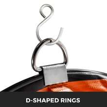 Conducto flexible de PVC de 8 pulgadas y 25 ft con refuerzo de resorte y anillos de acero inoxidable para sistemas de ventilación industrial y extracción de aire - D203-L7.6-T28, naranja - Ver 5