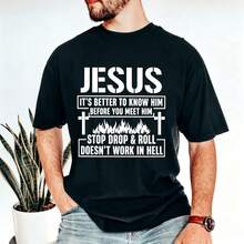 Men's Funny T-Shirt Graphic T-Shirt For Men Funny, In Order To Insult Me T-Shirt. Joke Sarcastic Tee T-Shirt Unisex Soft Comfortable For All Seasons - Know Jesus Before Meet Him - 查看 2
