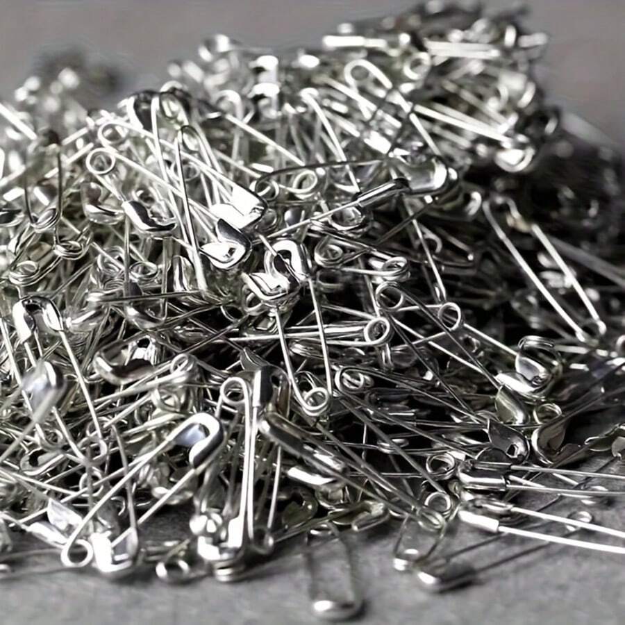 1000個安全針,19mm/0.74英吋,小型迷你銀色,適用於縫紉、手工藝和標籤製作 - 彩色 - 查看 1