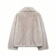 GDDYIN Women's Winter New Fashionable Modern Street Collar Design Gradient Luxury Artificial Fur Coat Vacation - Blackened Tips - View 7
