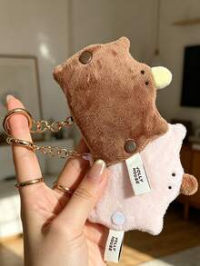 Cute Plush Platypus Data Cable Organizer, Earphone Cable Management, Charging Cable Storage With Keychain, Compact Multi-Functional Cable Organizer For Home, Suitable For Organizing Earphone Cables, Data Cables And Charging Cables. Also Can Be Used As Desktop Decoration, Spiral Design, Exquisite Craftsmanship, Home Essential. Family, Office, Travel Essential. Holiday Gift, Great Gift For Girls, Birthday Gift, Teacher's Day Gift, Back To School Essential, Daily Necessity - Multicolor - View 9