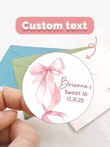 24pcs Personalized Address Labels, Personalized Wedding Address Labels, Custom Return Address Stickers, Suitable For Cards, Envelopes, Waterproof, Oil-Proof, Transparent Stickers, Multi-Functional Decorative Unique Stickers - Multicolor - View 8