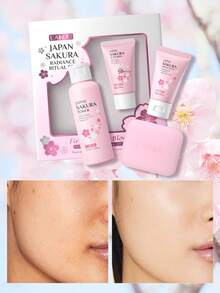 Laiku Japan Cherry Blossom Travel Set 4pcs Cleanser, Toner, Essence, Lotion, Moisturizing Brightening Long-Lasting Portable - Specification - View 5