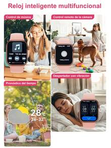 ONEEKA Diseñado para actividades al aire libre, este versátil reloj inteligente es perfecto para el uso diario. Con su motor integrado y la tecnología de movimiento inteligente FitPro, es ideal para los amantes del fitness y un regalo perfecto para Navidad o cumpleaños. - Rosa - Ver 7