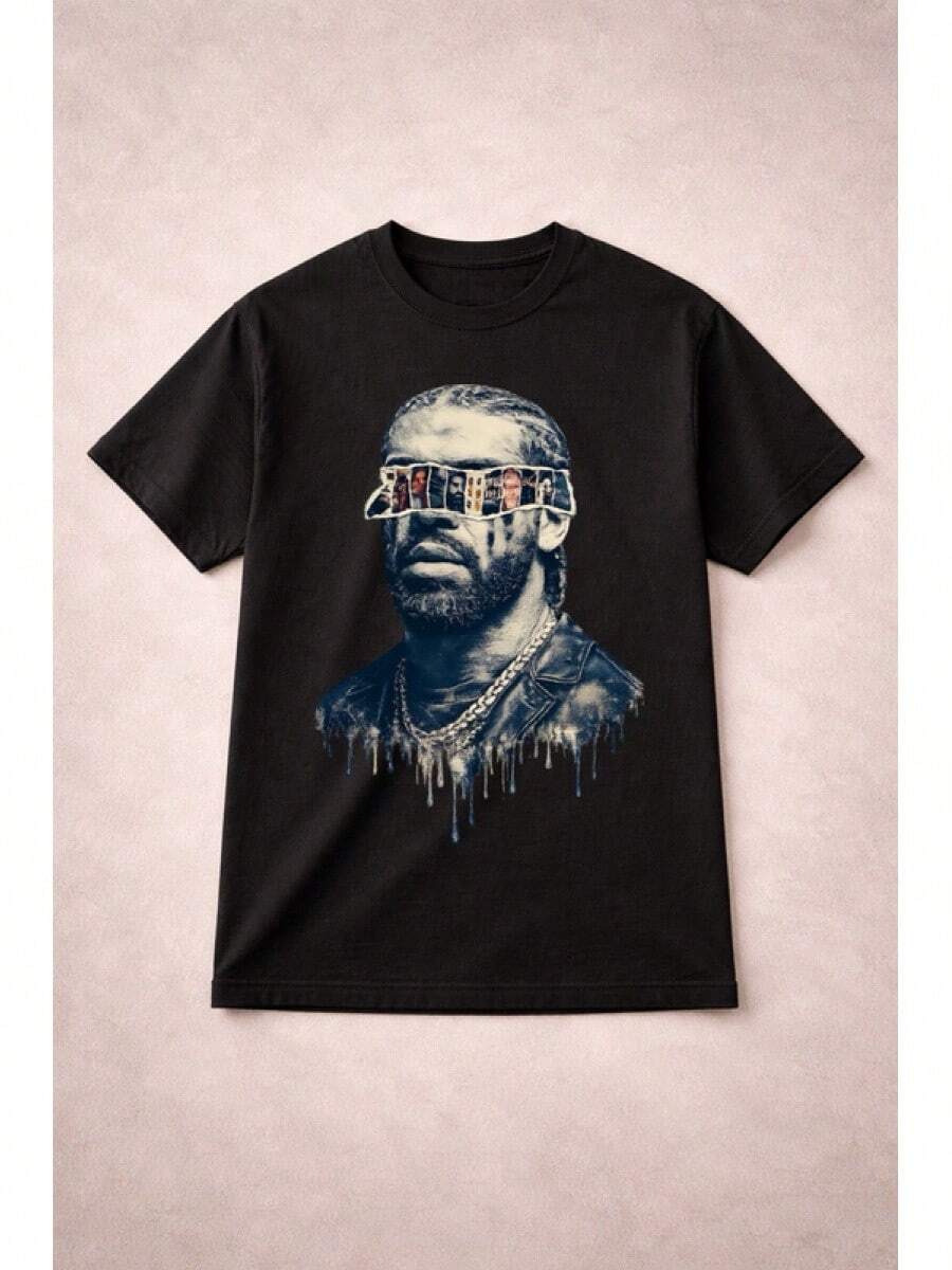Vintage Rap Graphic T-Shirt Sizes S-2XL - 黑色的 - 查看 1