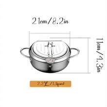Friteuse en acier inoxydable avec couvercle – Friteuse antiadhésive avec grille de filtration d'huile pour poulet frit - défaut - Voir 10