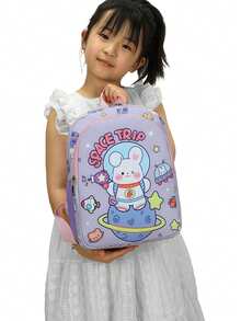 1pc Kindergarten Backpack For Girls, Cartoon Design, Lightweight Double Shoulder Bag For Preschool/Kindergarten Entry - A - View 6