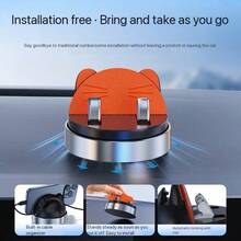 360° Rotating Car Dashboard Phone Holder, Adhesive Car Phone Mount, Center Console Car Mount, Dashboard Phone Holder Compatible With All Smartphones, 360° Rotating Car Phone Holder, Cat Ear Design Anti-Slip Silicone Base, Universal Center Console Navigation Mount - Multiple Styles - View 2