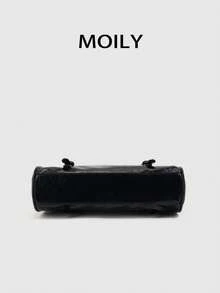 1pc Y2K Punk Style Buckle Design Shoulder Bag Pillow Bag, PU Material, Magnetic Closure, Suitable For Daily Commute, Shopping, Fashion Party Essential Item - Black - View 3