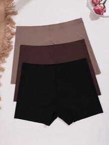 3pcs Comfortable Elastic Seamless Breathable No-Trace Boxer Briefs - Multicolor - View 7