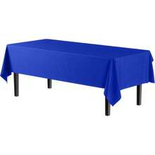 Taplak Meja Plastik Sekali Pakai Warna Biru Tua Polos (1/3/6/12 Pack) - Ukuran 54 Inci x 108 Inci - Untuk Pesta dan Piknik, Cocok untuk Pernikahan, Natal, Thanksgiving, Halloween - Royal Blue - View 7