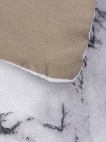 3pcs Rock/Marble Pattern Duvet Cover Set, Purple/Grey Optional, Set Includes: 1 Duvet Cover With 4 Corner Ties And Zipper + 2 Pairs Of Pillowcases Without Pillow Inserts, Suitable For Travel And Home Use, Full Size Set - Light Grey - View 10