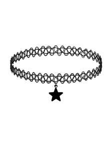 10pcs Women's Fashion Vintage Minimalist Gothic Choker Collar Necklace Short Personalized Necklace Set - Multicolor - View 5