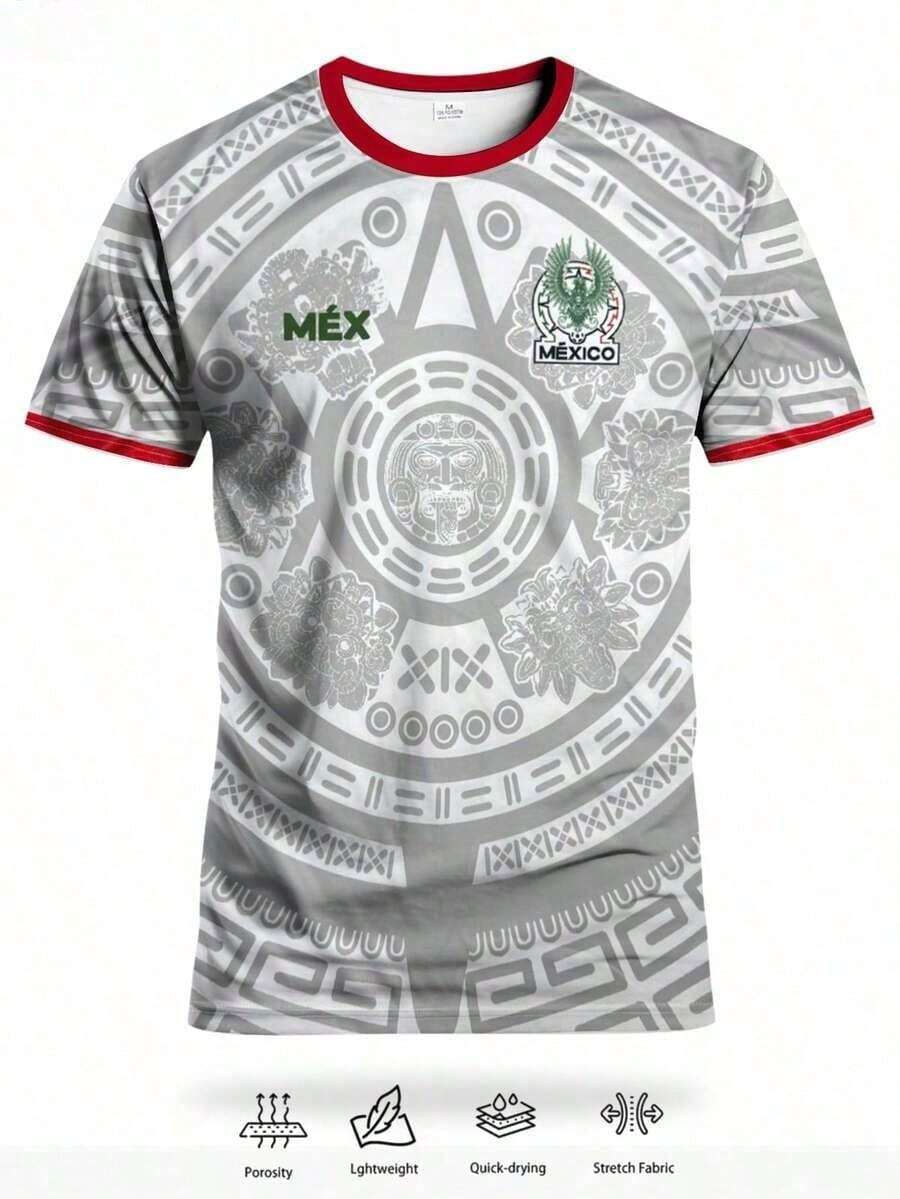 Mexico Soccer Jersey, Large Size, Loose Fit, Lightweight Fabric, Perfect For Use On The Field. - 混合色 1 - 查看 1