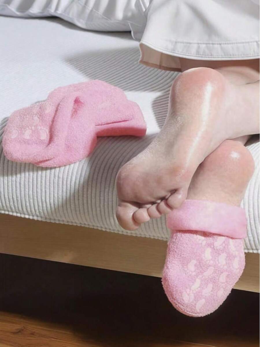 1 Pair Of Reusable Gel Moisturizing Foot Socks - Soft Moisturizing Socks, Foot Film Socks, Light Design, Easy To Clean, Suitable For Home Foot Care, Alleviate Heel Cracking, And Soften Rough Skin