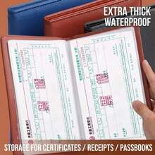 Card Holder Certificate Holder Check Organizer Cash Organizer Transparent Bill Holder Office Receipt Payment Book - A - View 5