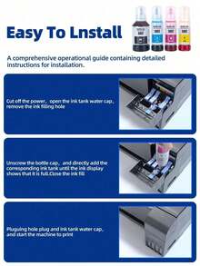 Compatible 502 Ink Refill Bottles ( Not Sublimation Ink ) Use For ET-2850 ET-3830 ET-3850 ET-2700 ET-3800 ET-3850 ET-2760 ET-15000 ET-2750 Printers - View 4