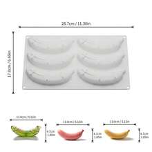 1pc Banana Cake Silicone Mold, Banana Shape, Suitable For Cake/Mousse/Pudding/Jelly, Easy Release, Multi-Functional Baking Mold. Suitable For Home Baking/Private Dessert Shop/Baking Enthusiasts - Multicolor - View 2