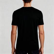 Black And White Portrait T-Shirt, Hip Hop Rap Tee - Black - View 7