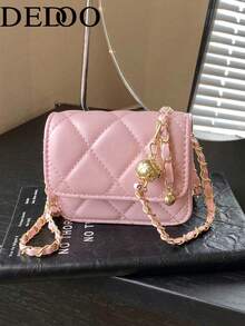 Dedoo Spring/Summer Popular Style, High-Quality Texture, Chain Shoulder Strap, Can Be Carried On Shoulder Or Underarm, Mini Lipstick Bag - Pink - View 10