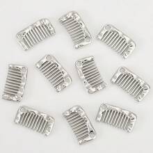 1pc/10pcs Comb Shaped Charm Pendant, Gold/Silver Plated Mini Comb Charm For DIY Jewelry Making, Bracelet Necklace Earring Accessory - DIY Comb Pendant - View 4