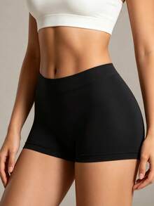 Secret Verse Women's Low-Rise Seamless Hipster Panties, Comfortable & Sexy, Soft & Smooth, Minimalist Style, Suitable For Wearing With Dresses In Summer - Black - View 10