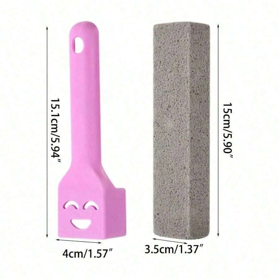 Cleaning Pumice Stone, Suitable For Toilet And Bathroom Surfaces, Powerful Removal Of Hard Water Stains, Easily Clean Rust, Limescale And Dirt, No Harsh Chemicals, Bathroom Accessories, Toilet Brush, Cleaning Brush